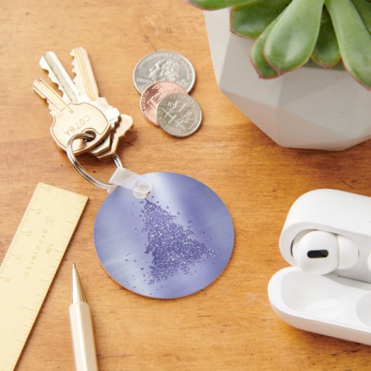 Elegante kerstboom | Charmante Lavendel Paarse Sleutelhanger (Bureau)