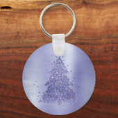 Elegante kerstboom | Charmante Lavendel Paarse Sleutelhanger (Voorkant)