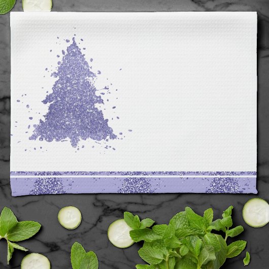 Elegante kerstboom | Charmante Lavendel Paarse Theedoek