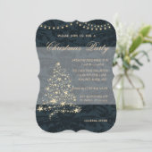 Elegante Kerstboom, Damast, Kerstfeest Kaart (Staand voorkant)