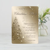 Elegante Kerstboom, de Partij van Kerstmis Kaart (Staand voorkant)