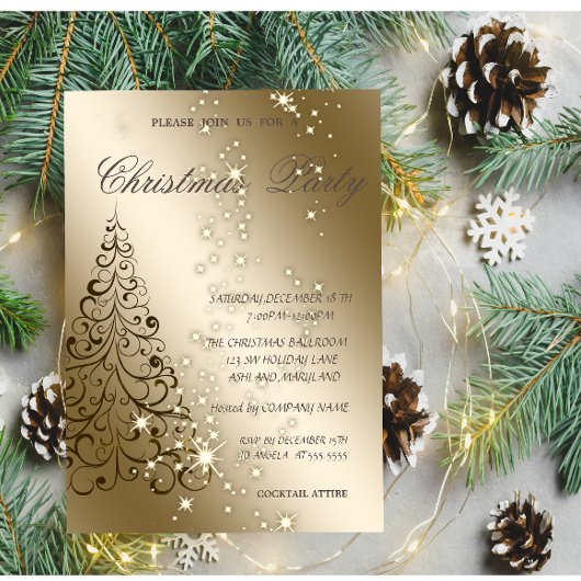 Elegante Kerstboom, de Partij van Kerstmis Kaart