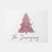 Elegante kerstboom | Dusty Mauve Pink Custom Deurmat (Voorkant)