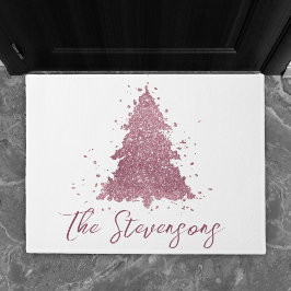 Elegante kerstboom | Dusty Mauve Pink Custom Deurmat