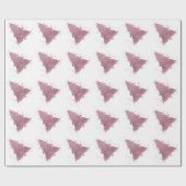 Elegante kerstboom | Dusty Mauve Pink Splatter Cadeaupapier (Vlak)