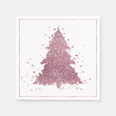 Elegante kerstboom | Dusty Mauve Pink Splatter Servet (Voorkant)