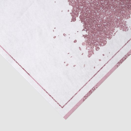 Elegante kerstboom | Dusty Mauve Pink Splatter Tissuepapier (Detail)