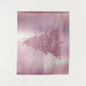 Elegante kerstboom | Dusty Mauve Pink Splatter Wandkleed (Voorkant)