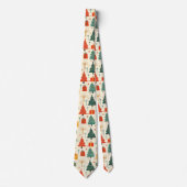 Elegante Kerstboom en Cadeaupatroon Stropdas (Voorkant)