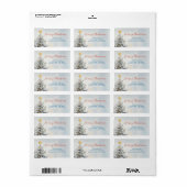 Elegante kerstboom etiket (Full Sheet)
