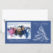 Elegante kerstboom familie kerst foto kaart (Voorkant / Achterkant)