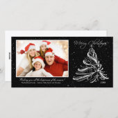 Elegante kerstboom familie kerst foto kaart (Voorkant / Achterkant)