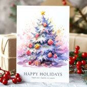 Elegante kerstboom familie vakantie Kaart