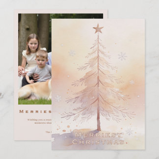 Elegante Kerstboom Foto Vakantie TMF26 Feestdagenkaart