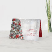 Elegante Kerstboom Gevouwen Foto Kaart (Voorkant)