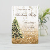 Elegante Kerstboom, Glittery, de Partij van Kaart (Staand voorkant)