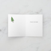 Elegante Kerstboom in de Sneeuw Feestdagen Kaart (Binnen)
