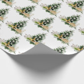 Elegante kerstboom in watercolor cadeaupapier (Hoek)