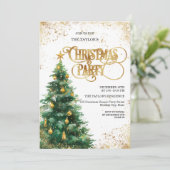 Elegante kerstboom in waterverf kaart (Staand voorkant)