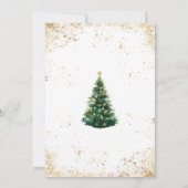 Elegante kerstboom in waterverf kaart (Achterkant)