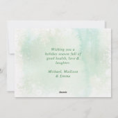 Elegante kerstboom in waterverf Vrolijk Kerstfeest Feestdagenkaart (Achterkant)