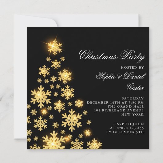 Elegante kerstboom kaart (Voorkant)