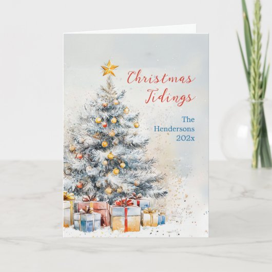 Elegante kerstboom  kaart (Voorkant)