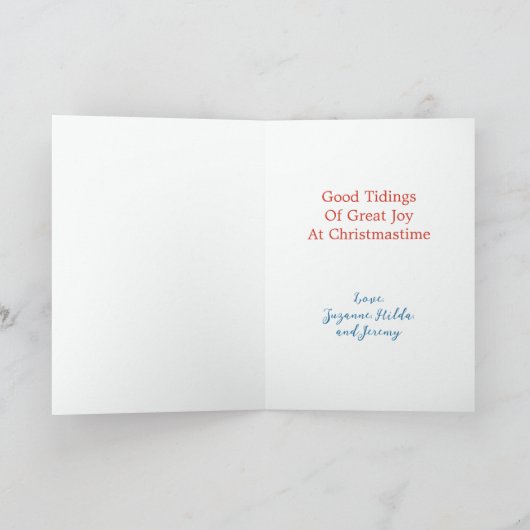 Elegante kerstboom  kaart (Binnen)