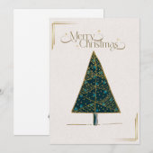 Elegante kerstboom Kaart met gouden accenten (Voorkant / Achterkant)