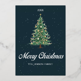 Elegante kerstboom Kaart Vrolijke kerstwens