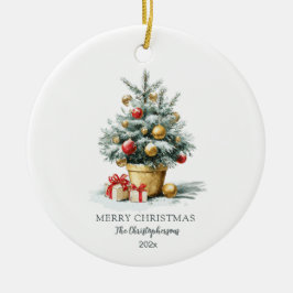Elegante Kerstboom Keramisch Ornament