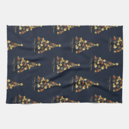 Elegante kerstboom keukenhanddoeken