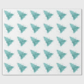 Elegante kerstboom | Luxe Aqua Mint Splatter Cadeaupapier (Vlak)
