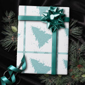 Elegante kerstboom | Luxe Aqua Mint Splatter Cadeaupapier