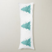Elegante kerstboom | Luxe Aqua Mint Splatter Lichaamskussen (Voorkant Verticaal)