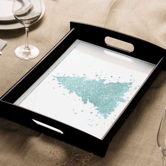 Elegante kerstboom | Luxe Aqua Mint Splatter Tissuepapier