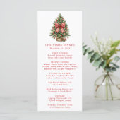 Elegante kerstboom met rode gingham strik in water menu (Staand voorkant)