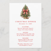 Elegante kerstboom met rode gingham strik in water menu (Voorkant)