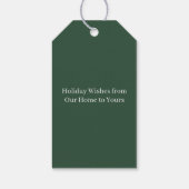 Elegante kerstboom met rode strik en Cadeaus - Cadeaulabel (Achterkant)