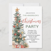 Elegante Kerstboom Moderne Partij Kaart (Voorkant)