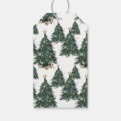Elegante Kerstboom Prettig Kerstfeest Cadeaulabel (Achterkant)