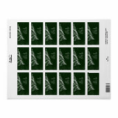 Elegante kerstboom retour adres label (Full Sheet)