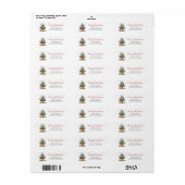 Elegante Kerstboom Retouradreslabels Etiket (Full Sheet)
