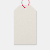 Elegante Kerstboom – Rode Lint  Cadeaulabel (Achterkant)