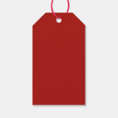 Elegante Kerstboom – Rode Lint Cadeaulabel (Achterkant)