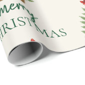 Elegante Kerstboom – Rode Lint  Cadeaupapier (Rol Hoek)