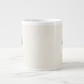 Elegante Kerstboom – Rode Lint Grote Koffiekop (Voorkant)
