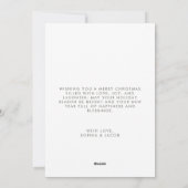 Elegante kerstboom rode ster feestdagenkaart (Achterkant)