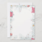 Elegante Kerstboom Rood & wit Party I Kaart (Achterkant)