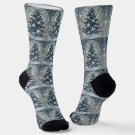 Elegante Kerstboom Sneeuwvlokken en Sterren Sokken
